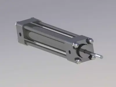 Pneumatic Cilinder Free 3D model