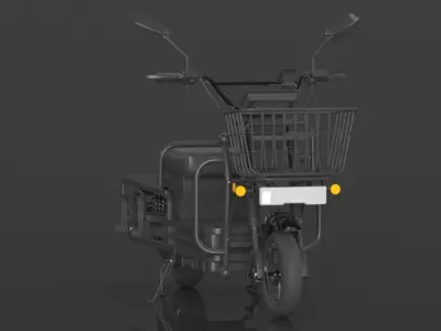 EOX E-Horse Low Speed 3 Wheeler Electric Loader Scooter Low-poly 3D model