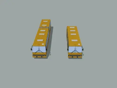 set of urban passenger transport IKARUS 3D model