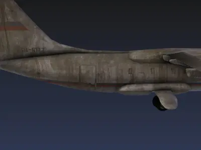 AN-148 Post Apocalyptic Free low-poly 3D model