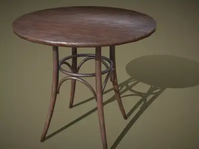Viennese table 3D model