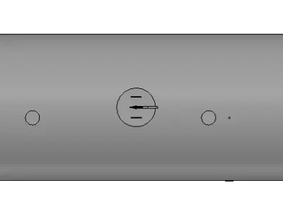 Industrial horizontal storage tank V10m3 3D model purchase