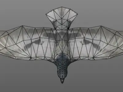Bird1 with animations Low-poly 3D model