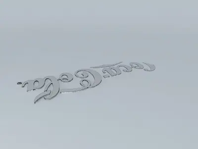 Logo Cocacola Free 3D model