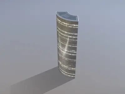 Building Frankfurt Skyper Low-poly 3D model