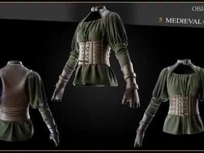 5 Medieval Outfit 3D print model