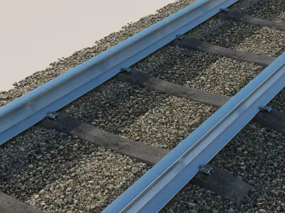 Old and New Railroad Tracks Tileable 3D models 3D model