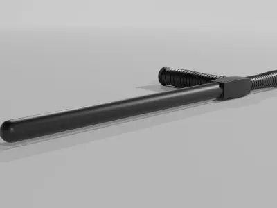 LowPoly Police Baton GameReady Weapon Asset Low-poly 3D model