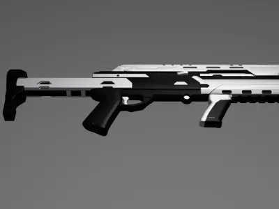 Scifi Rifle Gun Low-poly 3D model