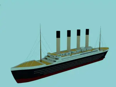 Titanic Ship Low-poly 3D model purchase