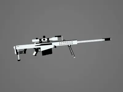 Sniper Barett M82A1  Low-poly 3D model