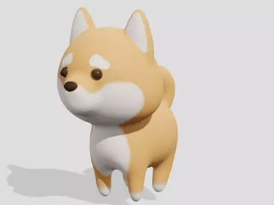 Cute  Shiba Inu dog  3D model