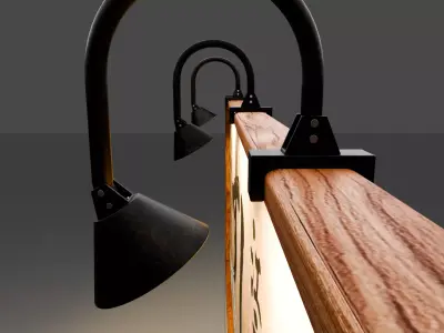 Japanese Sushi sign board 3D model