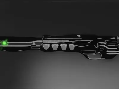Futuristic Plasma Gun Free 3D model