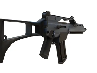 HK G36KV 3D Model High Detail Game Ready Rigged Low-poly 3D model