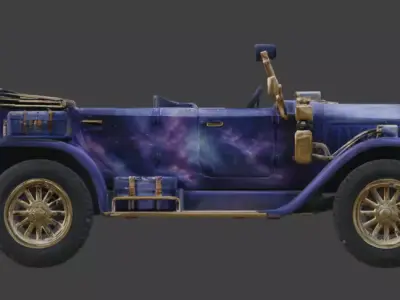 20th Century Galaxy Edition Brass Era Car 3D Model Low-poly 3D model