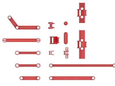 TwindBricks3D - 15 Technic Link collection 3D print model