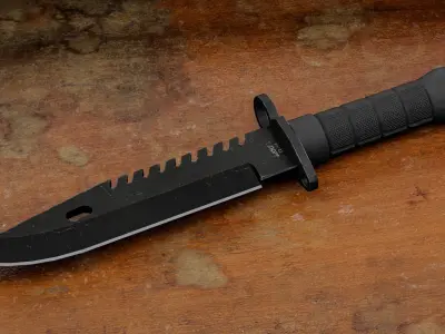 Combat Knifes Free low-poly 3D model