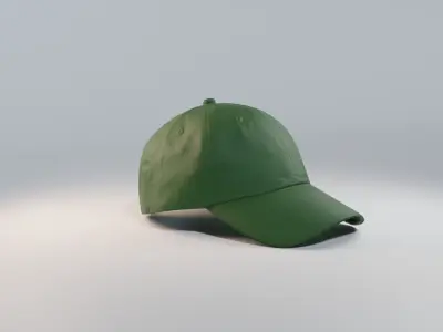 Puma Baseball Cap Green Military Low-poly 3D model