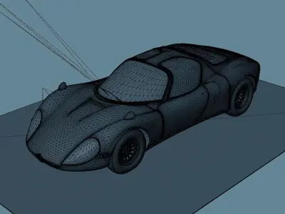 Alfa Romeo Stradale 1967 Low-poly 3D model