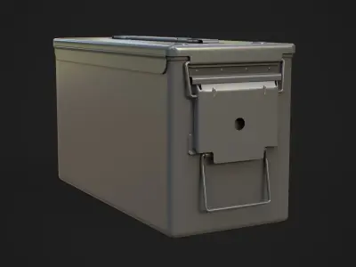  Ammo box 1A Low-poly 3D model