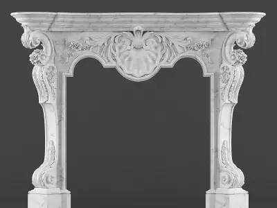 classical fireplace 3D model