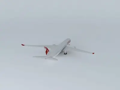 Qatar Airways Airbus A350-900 Free 3D model