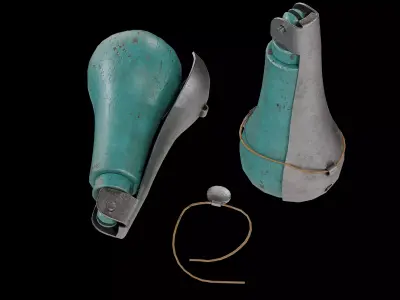 French Percutante No 1 grenade Low-poly 3D model