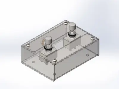 Footswitch plastic box with two switches Free 3D model