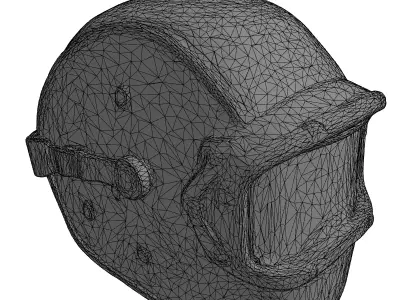 Industrial Welding Helmet 3D Model Low-poly 3D model