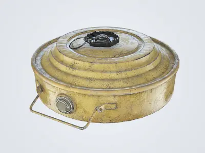 TM-46 Antitank Mine Low-poly 3D model