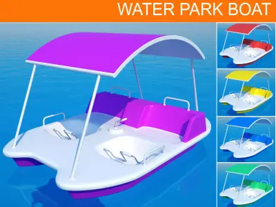 Water Park Boat 3D model
