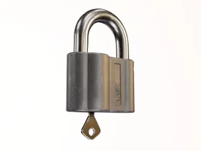 Russian padlock Low-poly 3D model