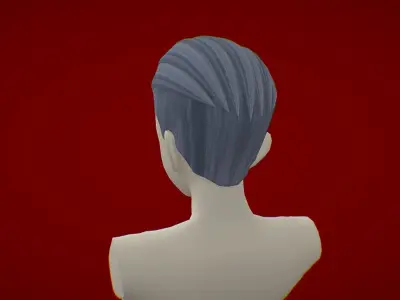 Anime Hair 7 Free low-poly 3D model