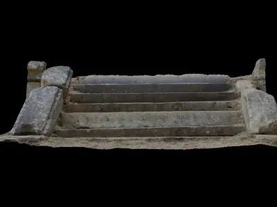 stone steps 3D model
