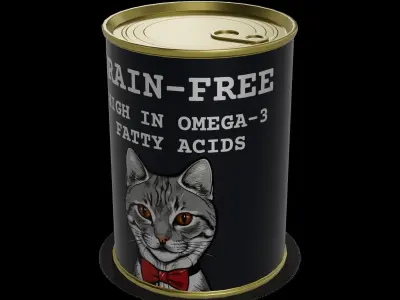 Canned cat food Canned Cat Food Low-poly 3D model