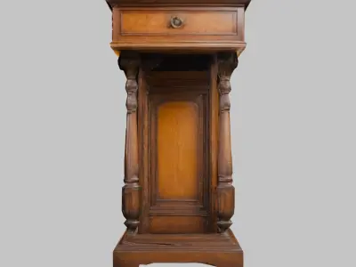 Antique Wooden Podium - Ornate Church Pulpit 3D Model Low-poly 3D model