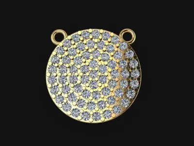 ROUND CLUSTER STUD PENDANT 1MM LARGE SIZE 3D print model