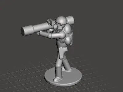 Armed Soldiers Set of 5 models 3D model