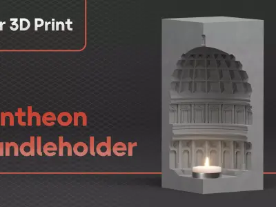 Pantheon Candleholder - Commercial License 3D print model