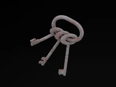 Treasure Keys Low-poly 3D model