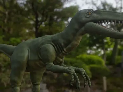 Stylized raptor 3D model