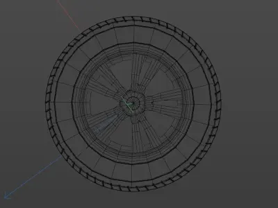 lowpoly tire car wheel Low-poly 3D model