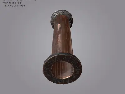 Rusty Pipe - Low Poly Low-poly 3D model