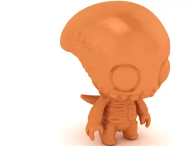 Alien Creature Figure  Funko Pop Style 3D print model
