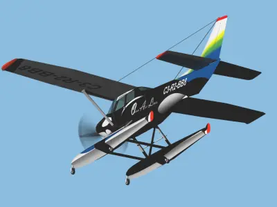 Sea Plane Ocean Air Line update model 3D model