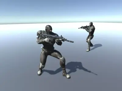 Super Soldier Low-poly 3D model