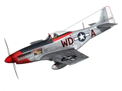 North American P-51D - Ridge Runner III 3D model