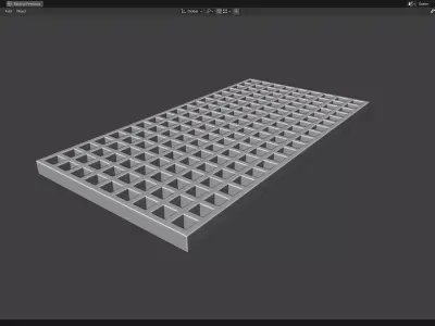 Steel Grating Flooring 3D print model