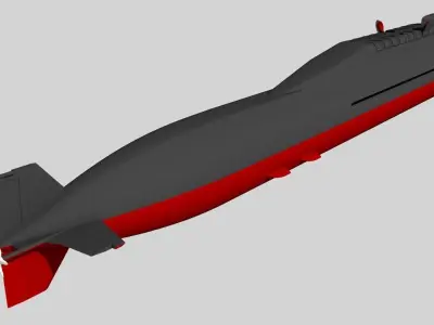 SSBN Delta IV class Low-poly 3D model